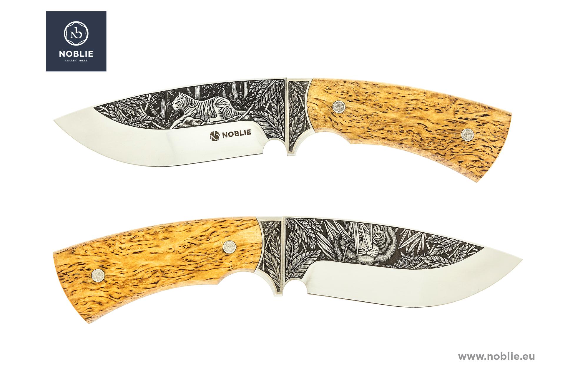 猪カスタムナイフ マンモスの牙 - Noblie - ナイフ店