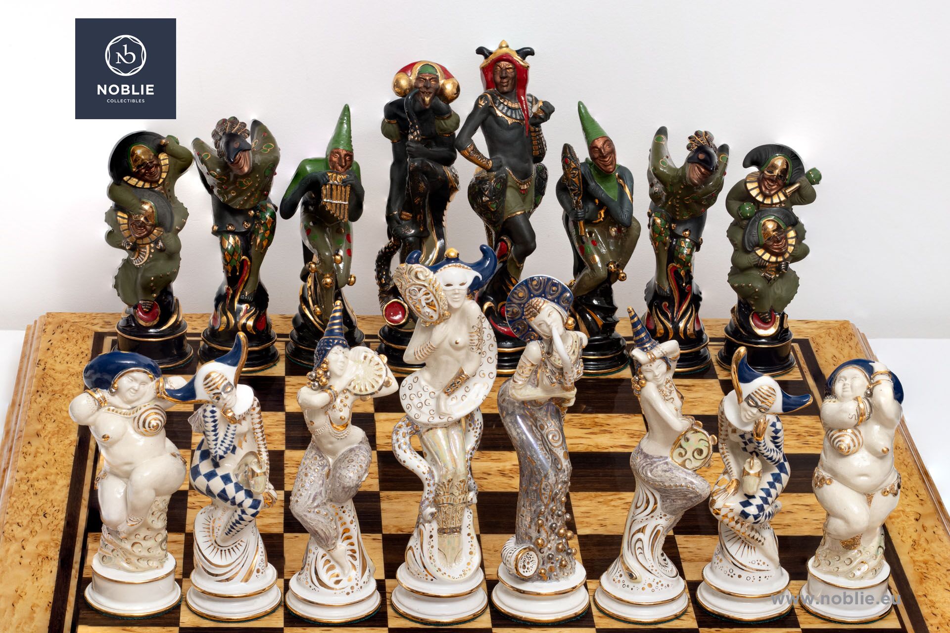 カーニバル 磁器チェスセット | 唯一無二 | Noblie