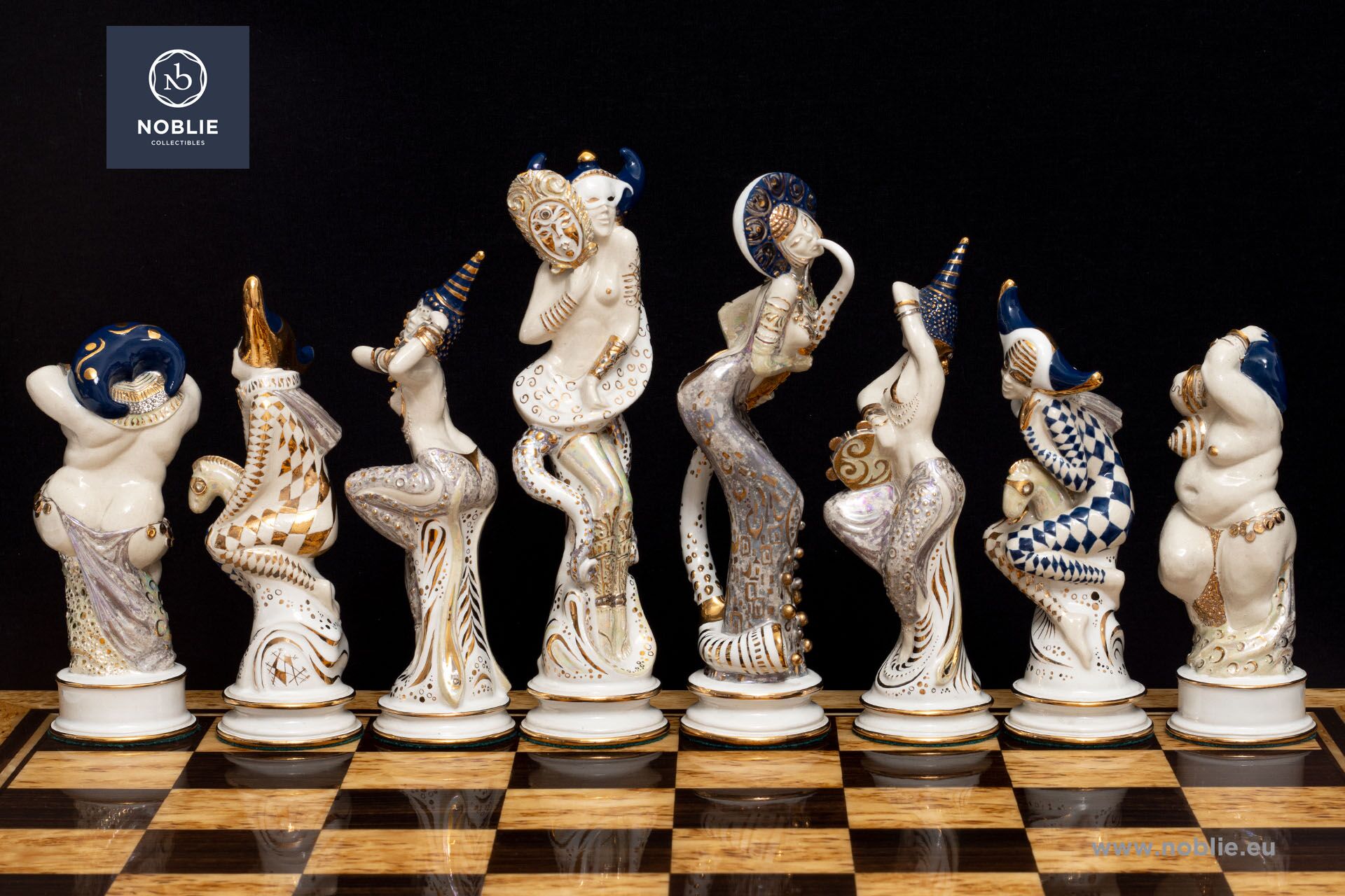カーニバル 磁器チェスセット | 唯一無二 | Noblie