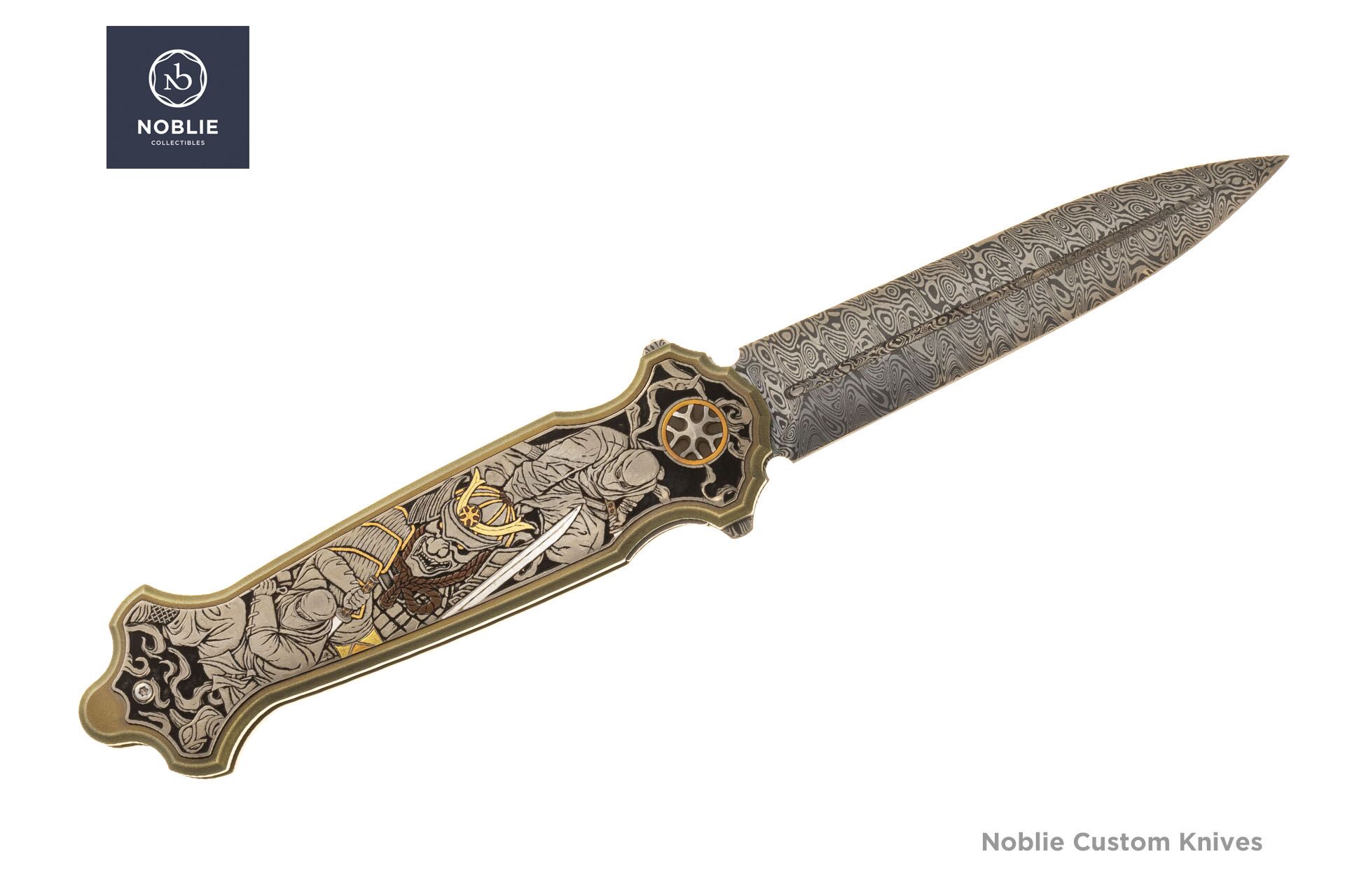 Samurai Damasteel Folding Dagger Custom Knife