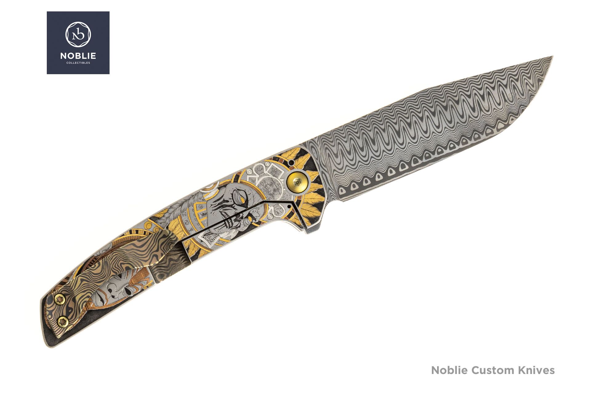 Custom Engraved Folder – Damasteel 62 HRC, Titanium