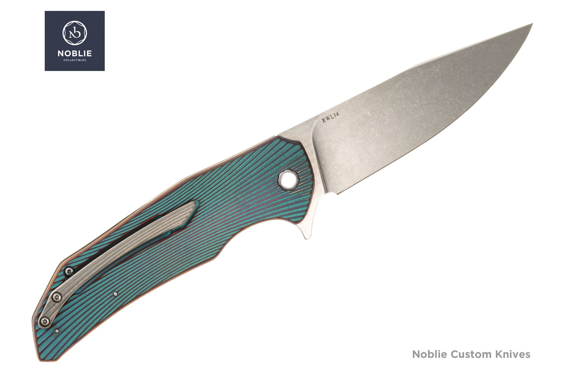 Herman Dragonfly RWL34 Leaves Titanium Folding Knife