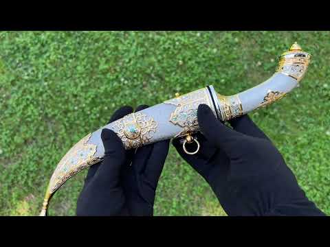 Khanjar ナイフ 刻印 24K 金メッキ | Noblie.