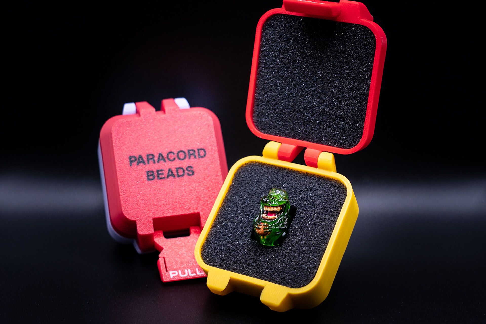 Slimer Paracord Bead – Hand-Painted Ghost Resin Bead