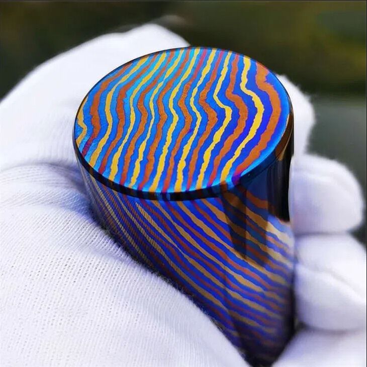 ティマスカス・シリンダーロッド (チタン合金製ダマスカス) Timascus 中国カスタマイズされた Timascus Mokuti チタン ダマスカス