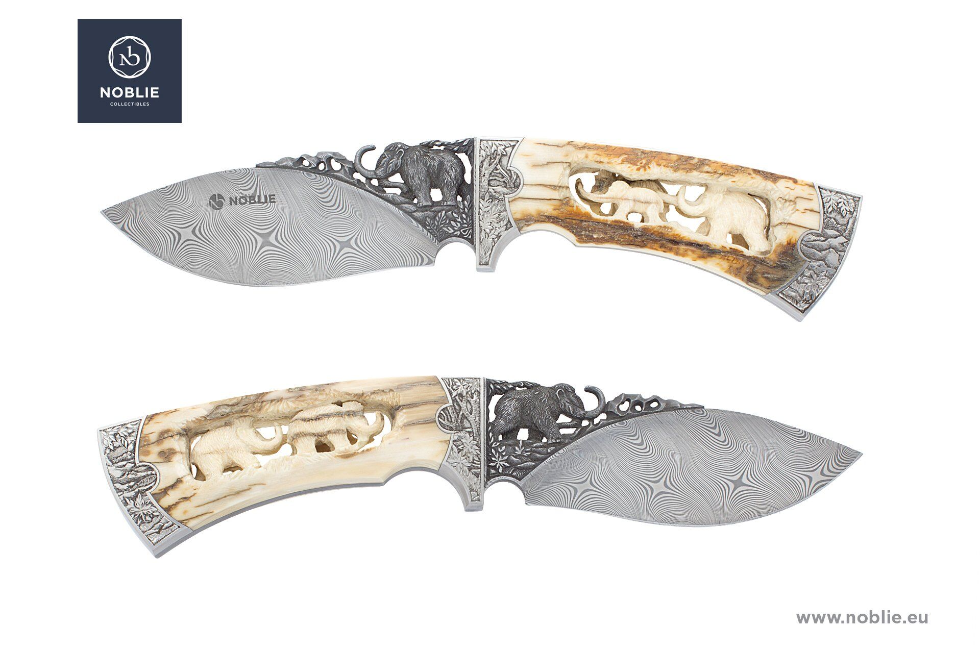 マンモスの牙のカスタムナイフの彫刻 - Noblie