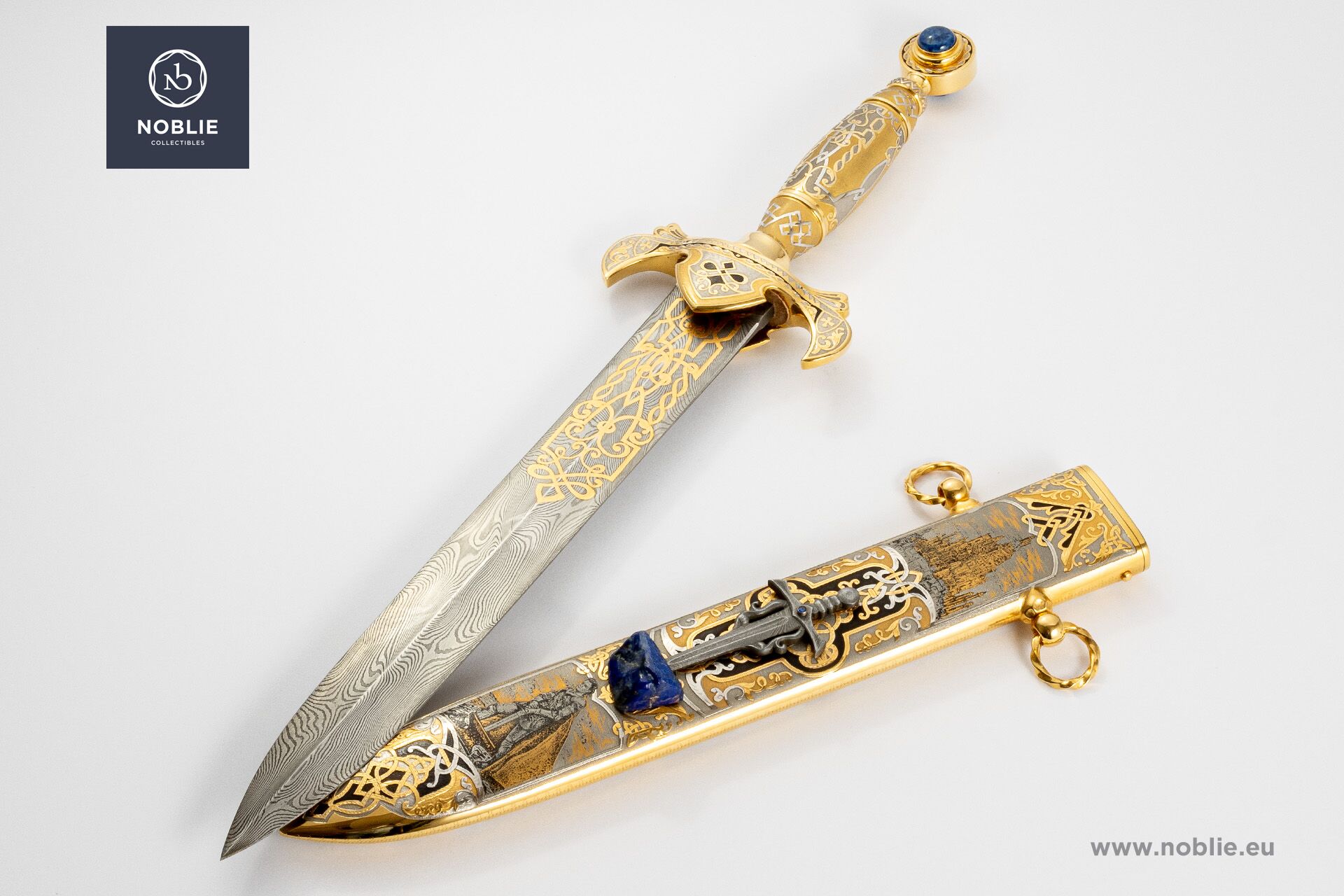 ダマスカス短剣販売中 | ハンドメイド、両刃 | Noblie