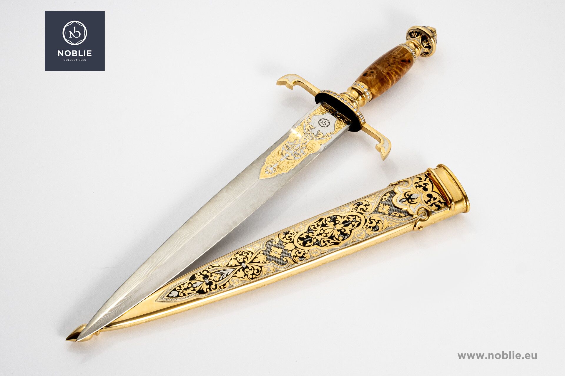 ダマスカス短剣販売中 | ハンドメイド、両刃 | Noblie