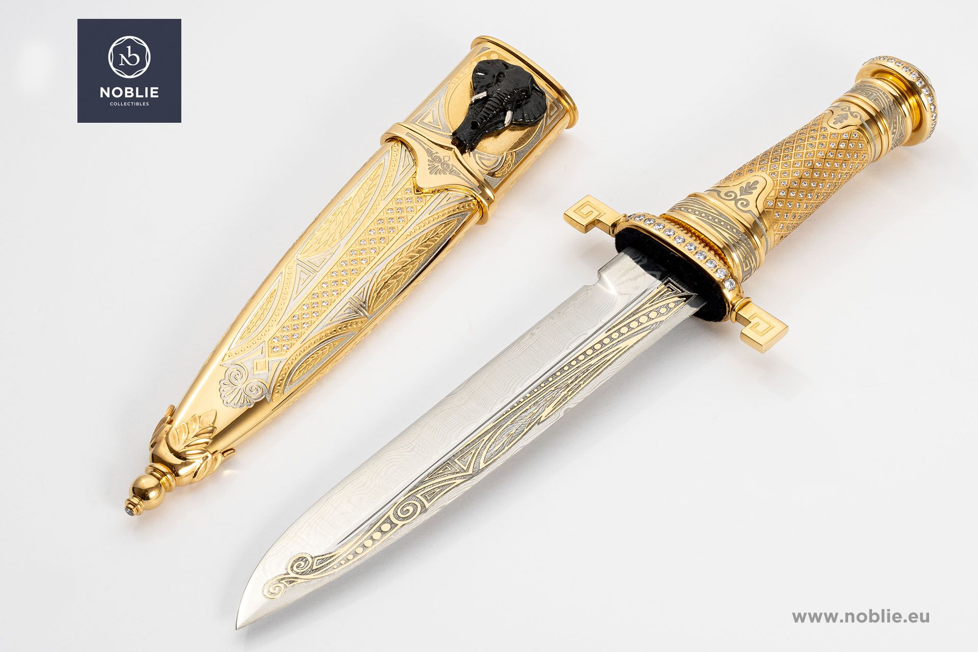 ダマスカス短剣販売中 | ハンドメイド、両刃 | Noblie