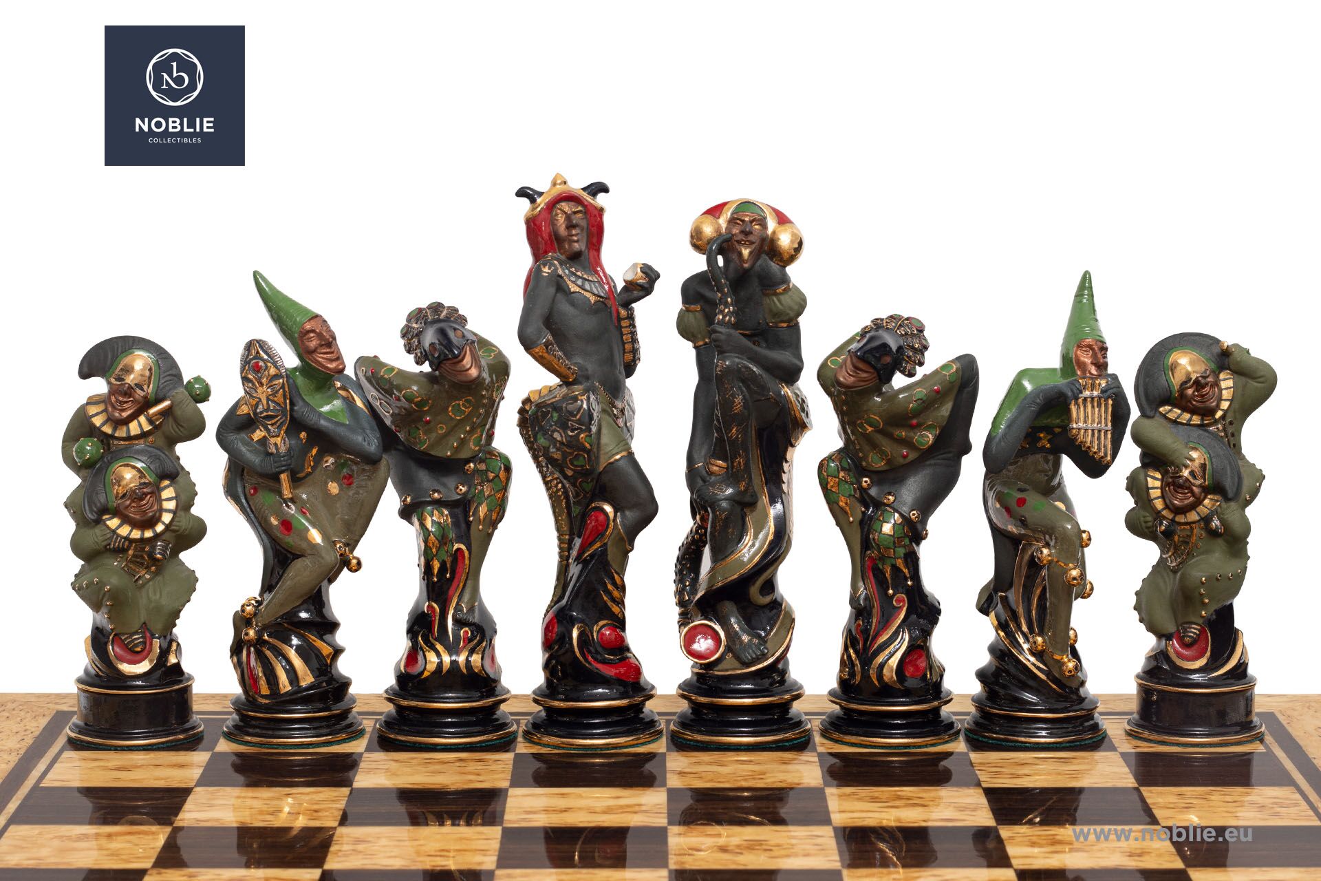 カーニバル 磁器チェスセット | 唯一無二 | Noblie